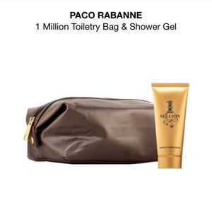 🆕Paco Rabanne Toiletry Bag & 1 Million Shower Gel